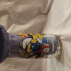 Smurfette 1983 Hardee's Vintage Collector's Smurf Glass